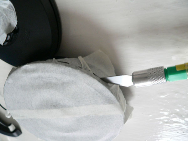 cutting the mask