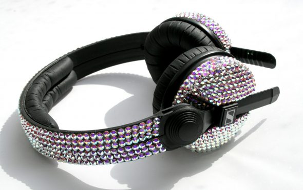 DJ Headphones Swarovski crystals