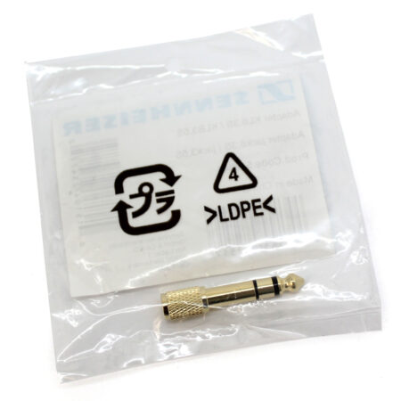 Official Sennheiser  Push On Jack adapter. 3.5mm to 6.35mm-Gold-plated