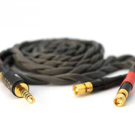 Ultra-low capacitance balanced cable for HiFiMan headphones with screw on SMC connectors