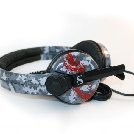 HD25 Headphones ‘Digital Homicide’ Monochrome Camo & red splatter