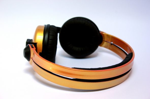 Custom Cans Sennheiser HD25 Monarch Gold Customised DJ Headphones-2312