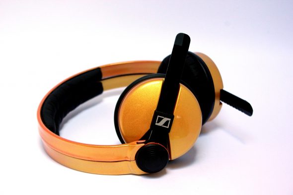 Custom Cans Sennheiser HD25 Monarch Gold Customised DJ Headphones-2311
