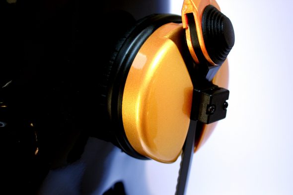 Custom Cans Sennheiser HD25 Monarch Gold Customised DJ Headphones-2314