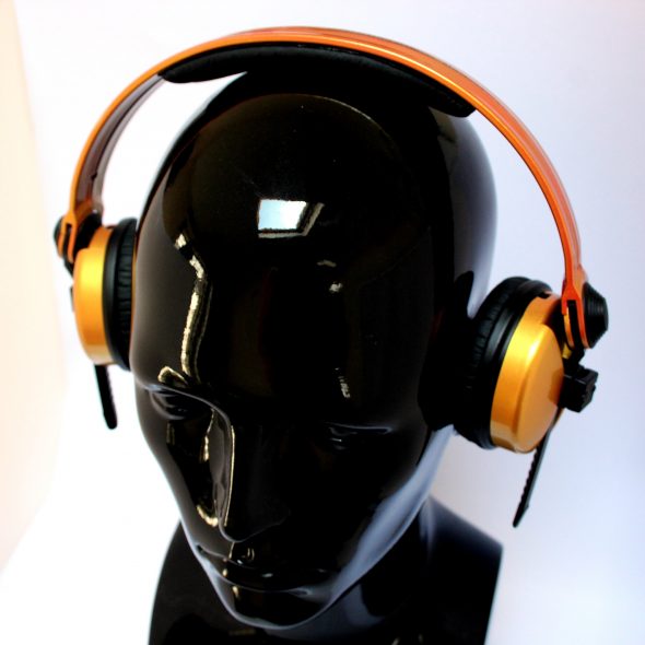 Custom Cans Sennheiser HD25 Monarch Gold Customised DJ Headphones-2315