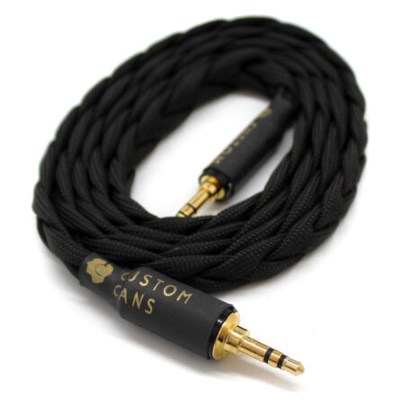 Ultra-low capacitance litz cable with 3.5mm TRS for Beyerdynamic Custom One, Fostex T20RP, T40RP & T50RP and others. Can also be used as a high end Aux Cable
