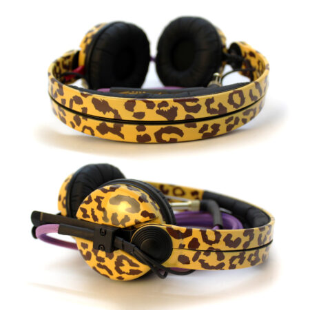Custom Cans Animal Print Leopard Sennheiser HD25 DJ Headphones Ready to Ship