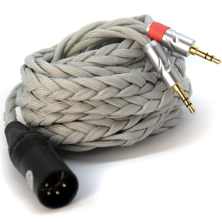 Ultra-low capacitance balanced litz cable for headphones that take 2 x 3.5mm TRS jacks Denon AH-D600, HiFiMan Sundara
