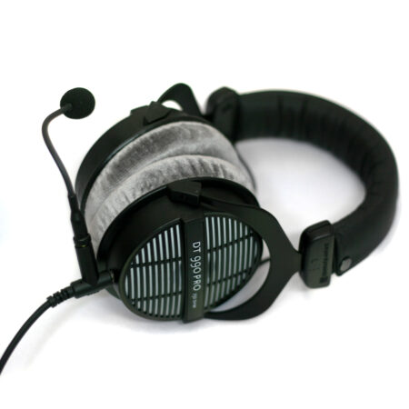Custom Cans DT990 Modified Gaming Headphones with Microphone and Detachable Cable (3.5mm / 6.35mm TRS jack)