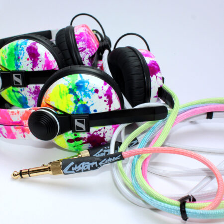 Custom Cans UV Rainbow Sennheiser HD25 DJ Headphones Ready to Ship
