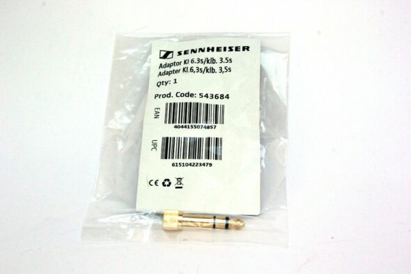 Sennheiser 3.5mm to 6.35mm Screw On Threaded Jack Adapter HD25, HD 215 - 543684 3