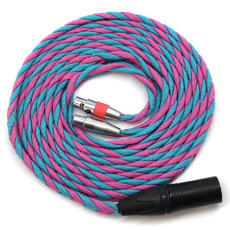 Audeze Cable 4-Pin XLR (2.5m, Pink and Turquoise) Ready to Ship