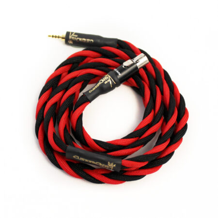 Headphone Cable 4-Pin Mini XLR Female 2.5mm (1m, Black/ Red) CLEARANCE