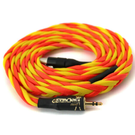 Headphone Cable 4-Pin Mini XLR to 3.5mm Jack (1.8m, Yellow and Orange) CLEARANCE