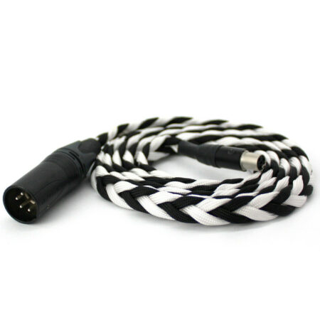 Headphone Cable 4-Pin Mini XLR to 4-Pin XLR Male (1.35m, Black & White) CLEARANCE