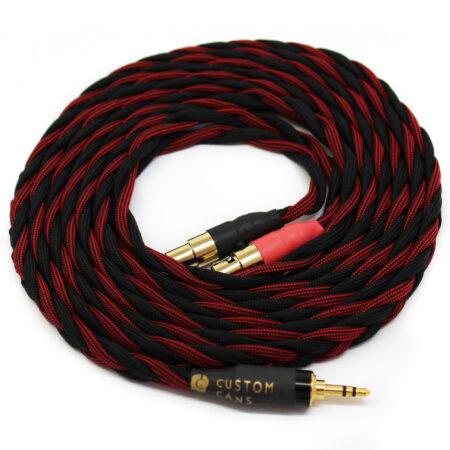 Audeze LCD-2 LCD-3 LCD-X Cable 3.5mm Jack (2.5m, Red and Black) CLEARANCE