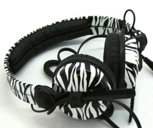 Sennheiser HD25s in zebra print design DJ Headphones