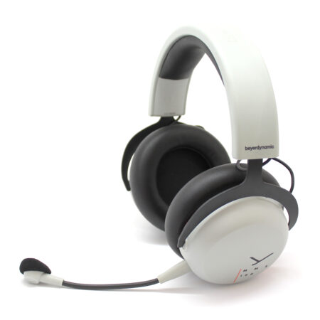 Beyerdynamic MMX 100 closed over-ear gaming headset in grey with META voice microphone